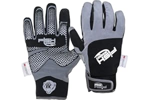 Fish Monkey Dry-Tec Waterproof Insulated Fishing Gloves, 40g Thinsulate Insulation with Non-Slip Palm and Screen Touch Index Fingers for Women and Men