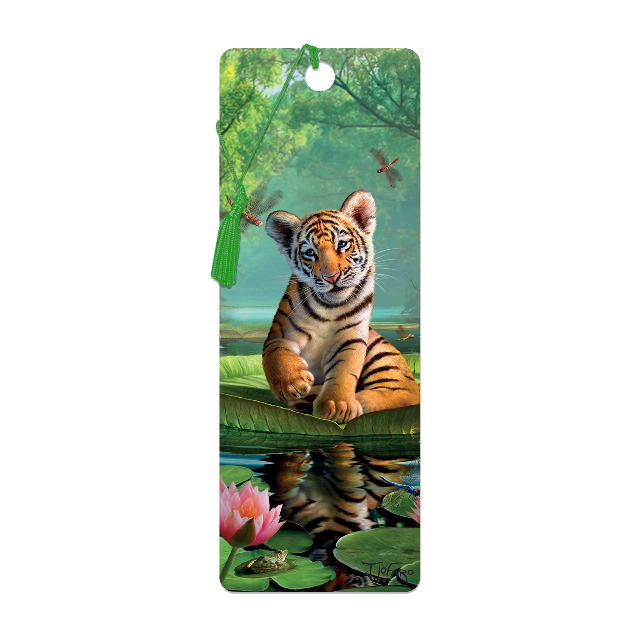 3D LiveLife Bookmark - Tiger Lily from Deluxebase. A Tiger Bookmark with lenticular 3D Artwork Licensed from Renowned Artist Jerry LoFaro — image 1