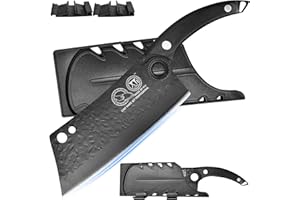 XYJ XYJ Forged Kitchen Knife,High Carbon Steel Blade,Meat Cleaver for Meat Cutting,Vegetable Slicing Cooking Chef Knife,Finge