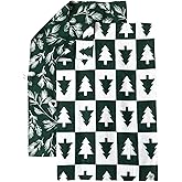 Desert Aqua 2 Pack || Double Sided|| Not Your Ordinary Kitchen Towels || Dish Towels || Quick Dry || Waffle Weave Microfiber || Designer Prints || Highly Absorbent || Hanging Hook (Forest Christmas)