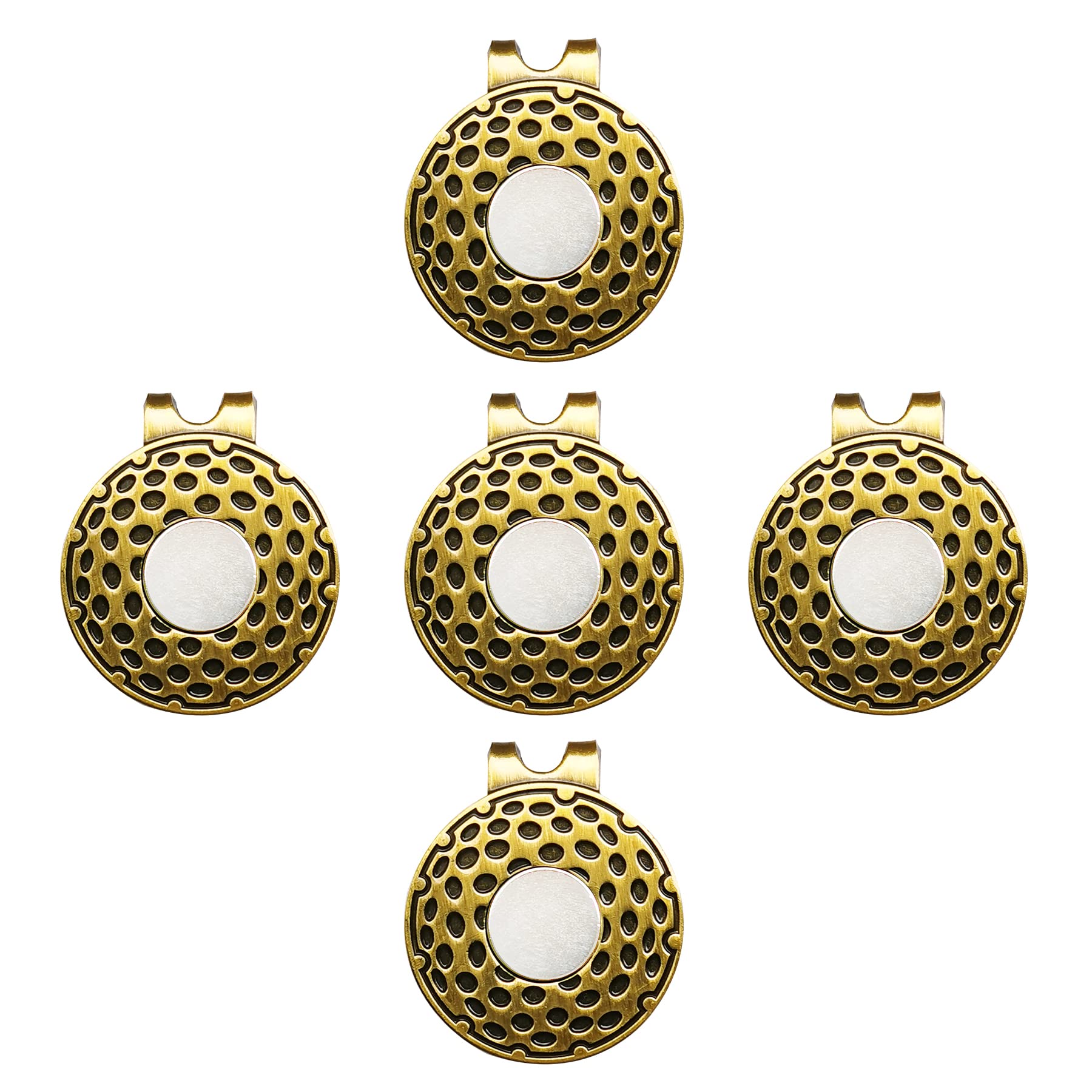 Eshan Magnetic Golf Hat Clips 5 10 Pack Golf Ball Marker Holder Men Women Golfer Gifts Golf Sports Court Accssories For Golf Gloves Hats Bags Caps Visor Belt Pocket Lot (Copper)