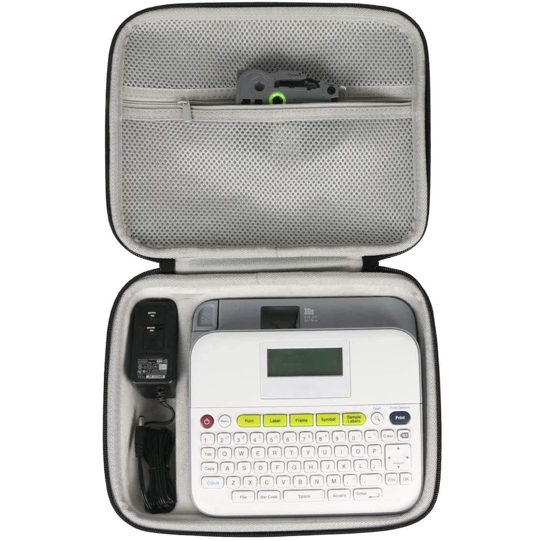 Khanka Hard Case Storage Carrying Bag for Brother PT-D400 Label Printer.(case only)