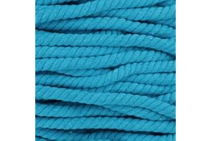 WEST COAST PARACORD Natural Twisted Cotton Rope - Soft But Strong - Assorted Colors - 1/2 Inch Diameter (Cyan, 10 Feet)