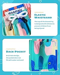 maamgic Boys Swim Trunks with Compression Liner