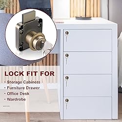 Naissian Bronze Key Lock Cabinet Locks with 4 Keys