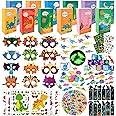 Dinosaur Party Favors for 12 Kids, 10 Styles 168Pcs Dinosaur Birthday Party Supplies, Dinosaur Goodie Bag Stuffers, Dino Birthday Party Favors, Dino Party Favors Gift Bag, Dinosaur Gifts Bags Fillers