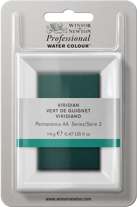 Winsor & Newton Large Pan Professional Water Colour, Viridian Amazon