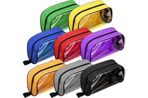 Oudain 8 Pcs First Aid Bag Empty 8 Colors First Aid Pouches Portable Medical Bag with Zipper and Transparent Window Medical O
