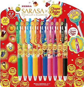 Amazon ゼブラ ジェルボールペン サラサクリップ チュッパチャプス 10色 Jj29 Cc 10c ジェルインクボールペン 文房具 オフィス用品