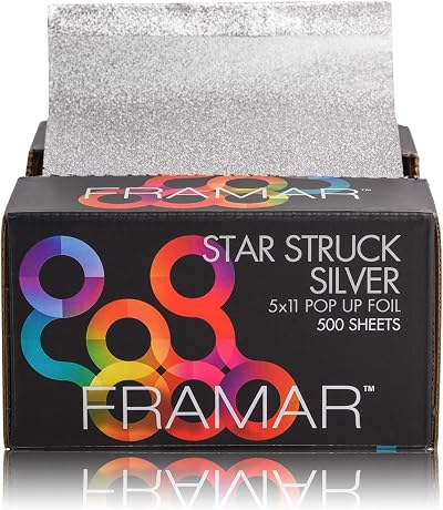 Framar Silver Embossed Pop Up Hair Foil 500 Sheets 5x11 Non Slip Embossed