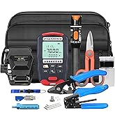 BAOSHLA Fiber Optic Termination Kit FTTH Cold Connection Tool Kit 6C Fiber Cutting Knife Stripper Pliers D7 OPM with RJ45 Net