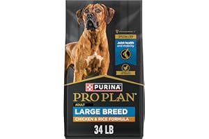 Purina Pro Plan High Protein, Digestive Health Large Breed Dog Food Dry, Chicken and Rice Formula - 34 lb. Bag