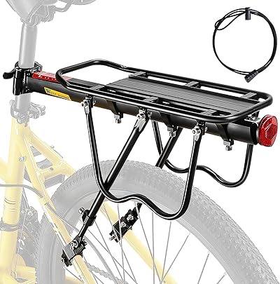 West Biking Gepäckträger Mountainbike - Stabiler Fahrrad Gepäckträger Robust MTB Gepäckträger Aluminium Fahrradgepäckträger, Einfache Montage Gepäckträger Fahrrad Hinten Maximalbelastung 50kg