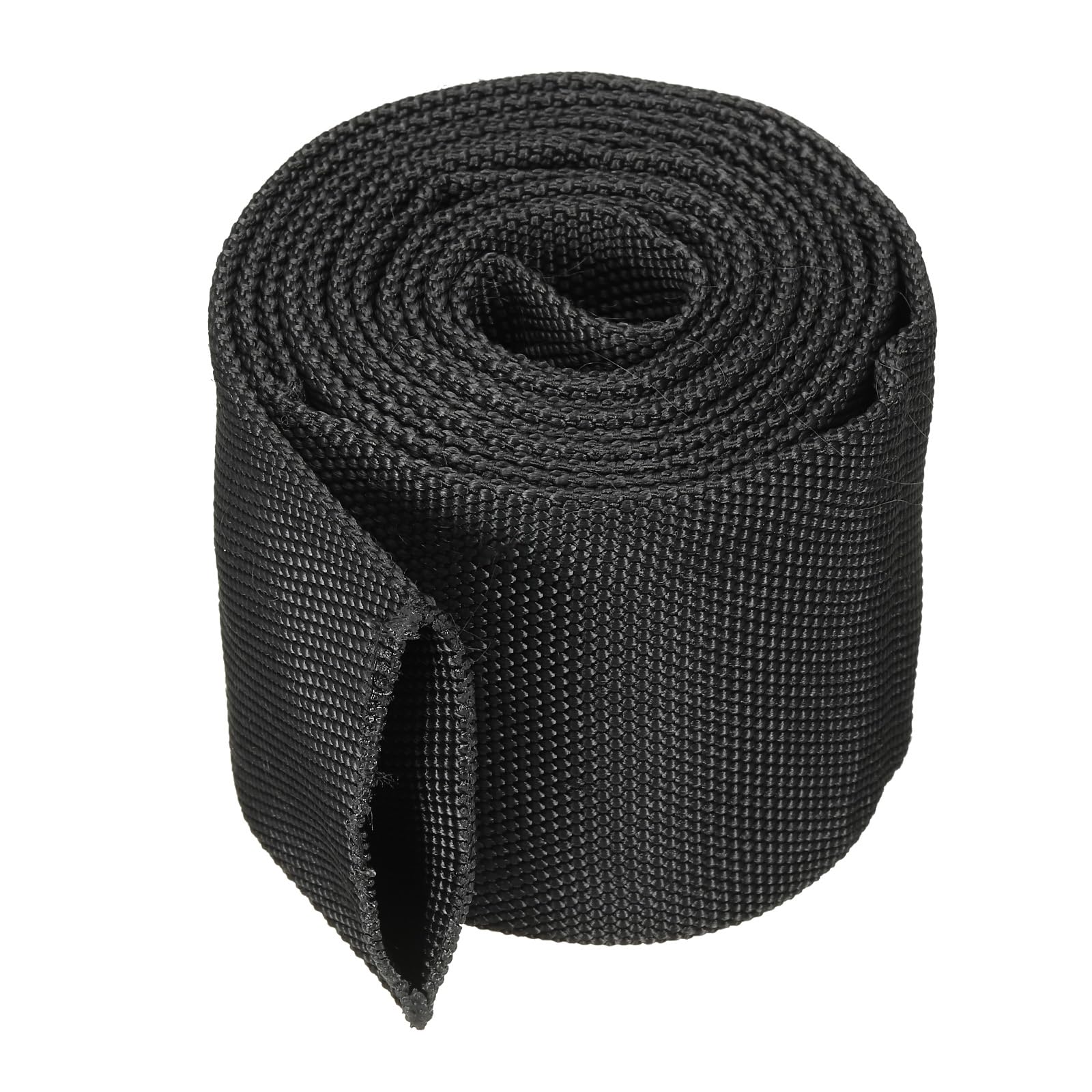 PATIKIL 2" Dia 6.5FT Nylon Protective Hose Sleeve, Cable Cover Sheath Protection for Welding Tig Torch Hydraulic Hose, Black