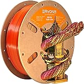 ERYONE Silk Tri Color PLA Filament 3D Printer 1.75mm +/- 0.03mm, Multicolor Filament Tricolor PLA 1KG(2.2lbs) Cardboard Spool, Red Gold Black