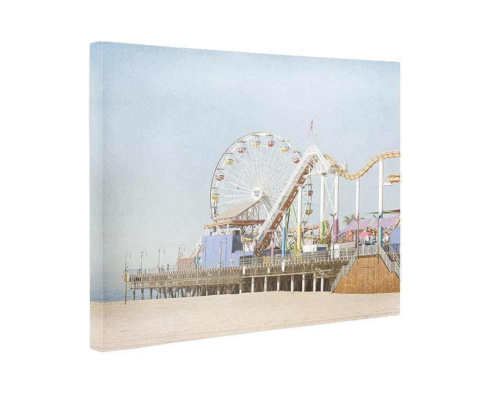 Large Canvas Print, Santa Monica Wall Art, California Coastal Beach