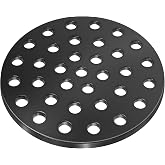 GGC Cast Iron Fire Grate for Kamado Joe Classic, Round High Heat Charcoal Grate for Large Big Green Egg, Replacement Parts for Weber Smokey Joe, 10.5" BBQ Grill Accessories