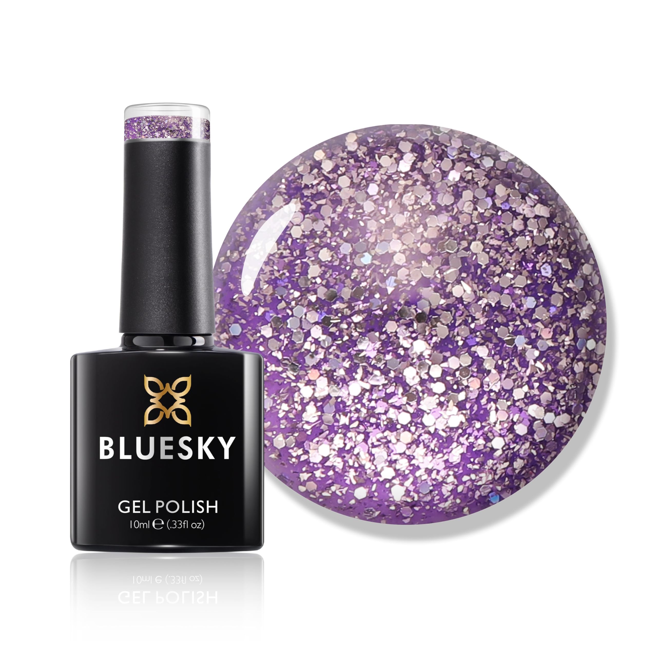 Bluesky Gel Nail Polish, Platinum 15, Lilac Ice, 10 ml Long Lasting, Chip Resistant, 10 ml (Requires Drying Under UV LED Lamp)
