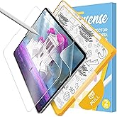 OMOTON PAPERSENSE 2 Pack Paper Screen Protector for iPad Pro 12.9 inch 2022/2021/2020/2018 Release, Anti-glare Matte PET Film with Easy Installation Tray, Draw Like on Paper, Ultra-Responsive