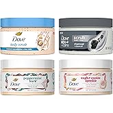Dove Limited Edition Holiday Treats Exfoliating Mini Body Scrub 4 Pack for Deep Nourishment 3.5oz each