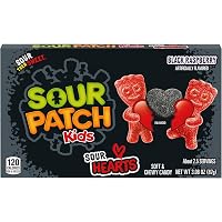Amazon.com : SOUR PATCH KIDS Black Raspberry Sour Hearts Soft & Chewy ...