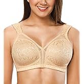 ZeroBound Women's Minimizer Bras Comfort Cushion Strap Wirefree Full Coverage Large Bust Non-Padded Bra