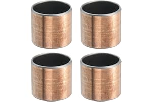 uxcell 4 Pcs Sleeve Bearing 1" Bore x 1-1/8" OD x 1" Length Plain Bearings Wrapped Oilless Bushings Self-Lubricating Bushings