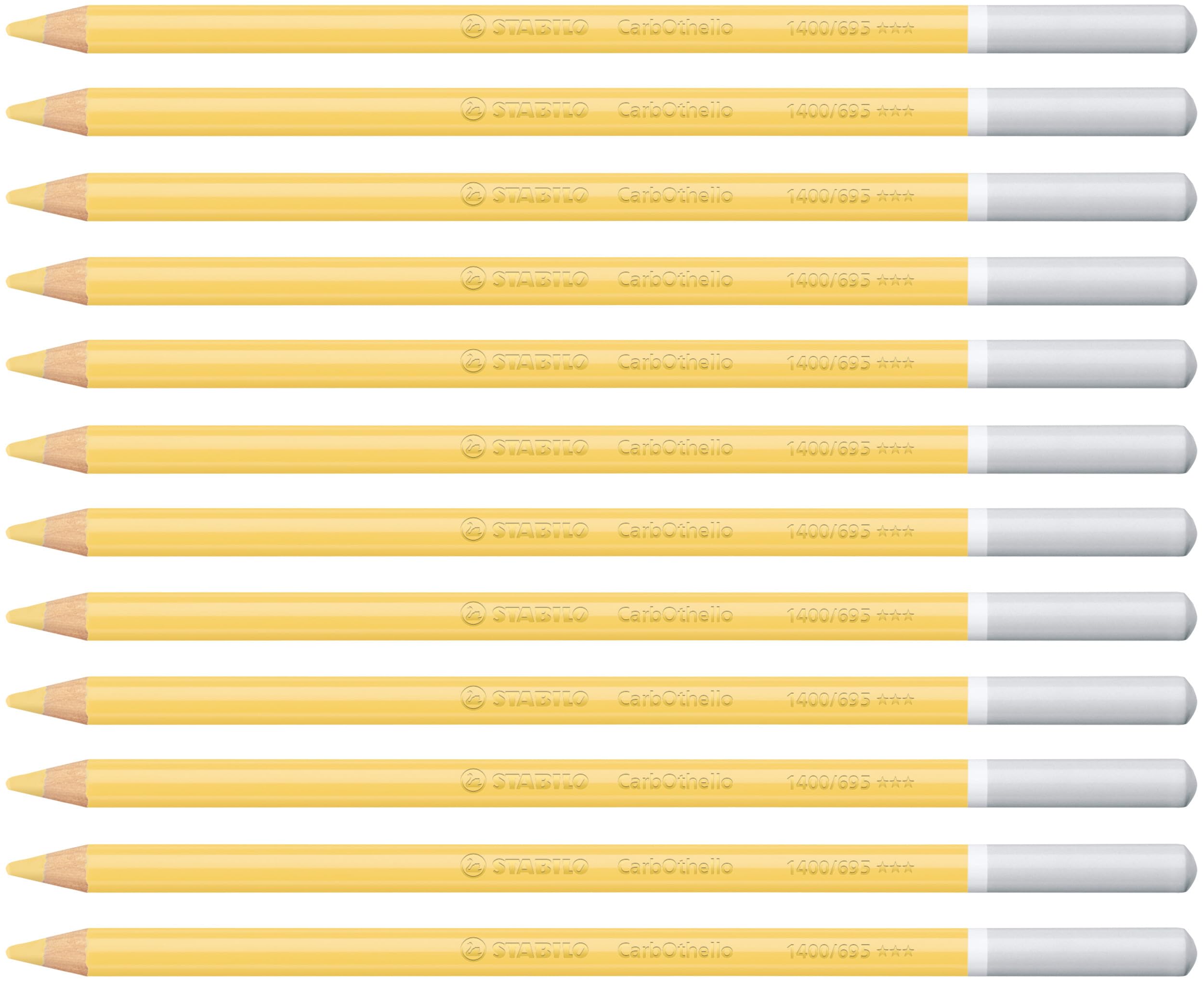 STABILO CarbOthello - Chalk-Pastel Pencil - Pack of 12 - Naples Yellow
