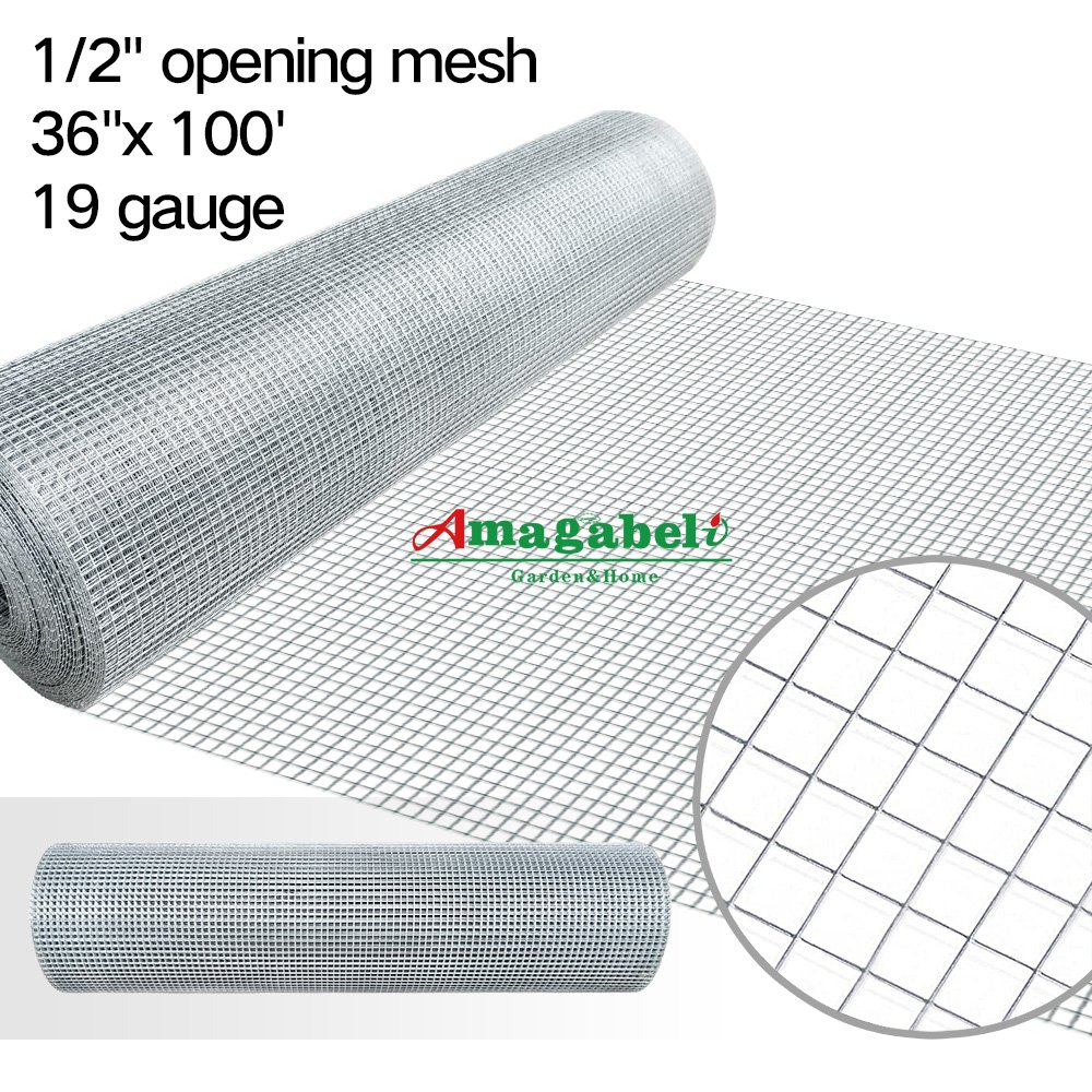 1/2 Hardware Cloth 36 x 100 19 gauge Galvanized Welded Wire Metal Mesh