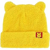 Disney Winnie The Pooh Beanie Hat, Winter Knit Cap with 3D Ears, Yellow