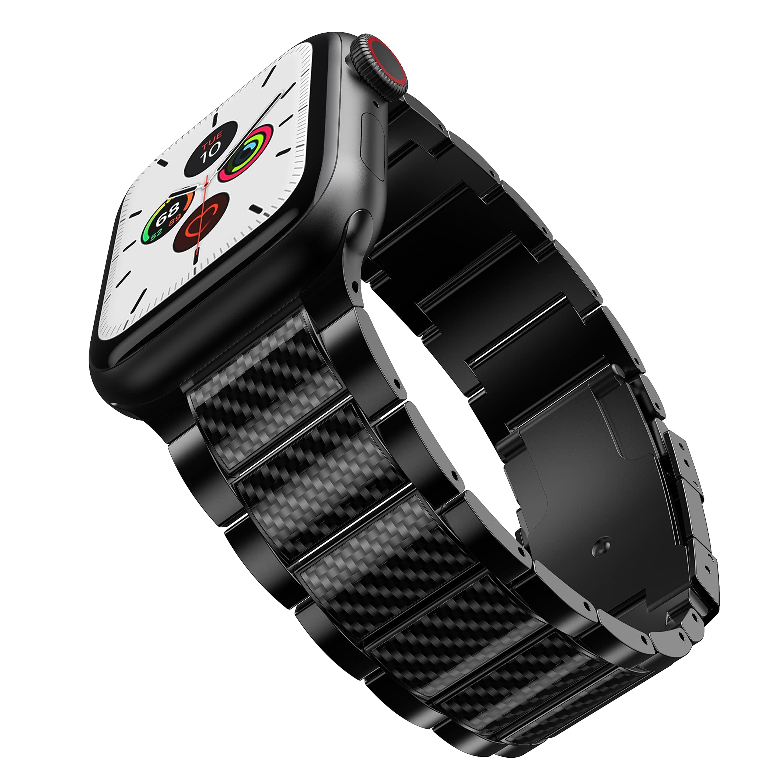 HQEUZ Titanium Bracelet Compatible with Apple Watch Strap 49 mm 46 mm 45 mm 44 mm 42 mm Replacement Strap Adjustable Metal Bracelet Compatible with iWatch Ultra Series 10 9 8 7 6 5 4 3 SE,