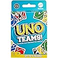 Mattel Games UNO Teams Card Game for Family Nights, Game Nights, Travel, Camping & Parties for Players 7 and Up in Up to Four