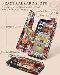 Shorogyt for Samsung S23 Plus Wallet Case with Card