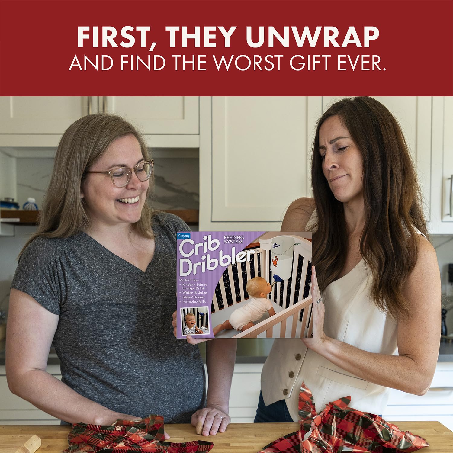 Prank-O Crib Dribbler – Funniest Prank Gift Box | Hilarious Empty Gag Gift for White Elephant & Christmas 2025 | Funny Gift Box for Coworkers, Friends & Men Who Have Everything, As Seen on Shark Tank