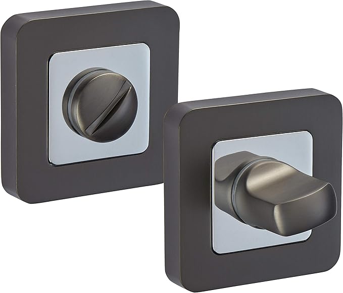 Square Thumb Turn Bathroom Lock In Duo Black Finish Amazon co uk DIY square-thumb-turn-bathroom-lock-in-duo-black-finish-amazon-co-uk-diy