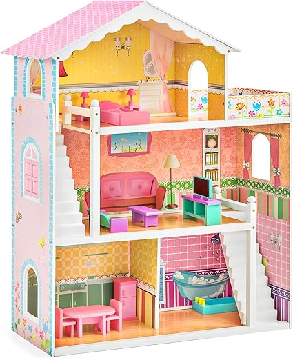 Best Choice Products 44in 3-Story Wood 