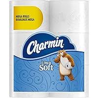 Charmin Ultra Soft Mega Roll Toilet Paper, Mega, 24 Count