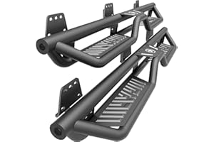 YZONA Ram Running Boards Side Steps Compatible with 2019 2020 2021 2022 2023 2024 2025 2026 Dodge Ram 1500 Crew Cab New Body, Side Rails Nerf Bar Rock Sliders, Two Stair Design