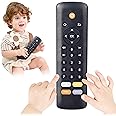 Baby TV Remote Toy - Realistic Play Remote toy with Lights and Sounds, 3 Languages (English, Spanish & French), Learning Musical Toys, Preschool Infant Boys Girls Toys Gift for 1 2 Year Old, Black