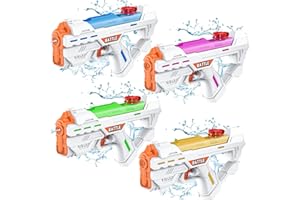 LEKIMOS Water Guns for Kids and Adults, Squirt Guns 4 Pack Long Range Super Water Blaster Soaker Water Pistol Summer Toys for Boys Girls, Outdoor Water Gun Toys for Swimming Pool Beach