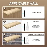 Sayayo Floating Shelf Bracket 8 Pack 200mm Heavy Duty Black EJY8008B-8P view 5