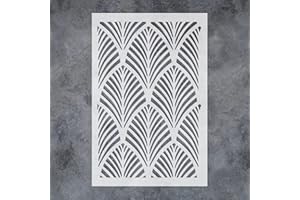 G GSS DESIGNS GSS Designs Palm Leaf Wall Stencils Large 16x24Inch Allover Wall Stencils for Painting Wall Painting Stencils for Easy Room Makeover Large Stencil for Painting