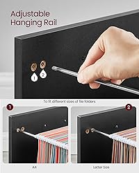 VASAGLE File Cabinet, Mobile Filing Cabinet on