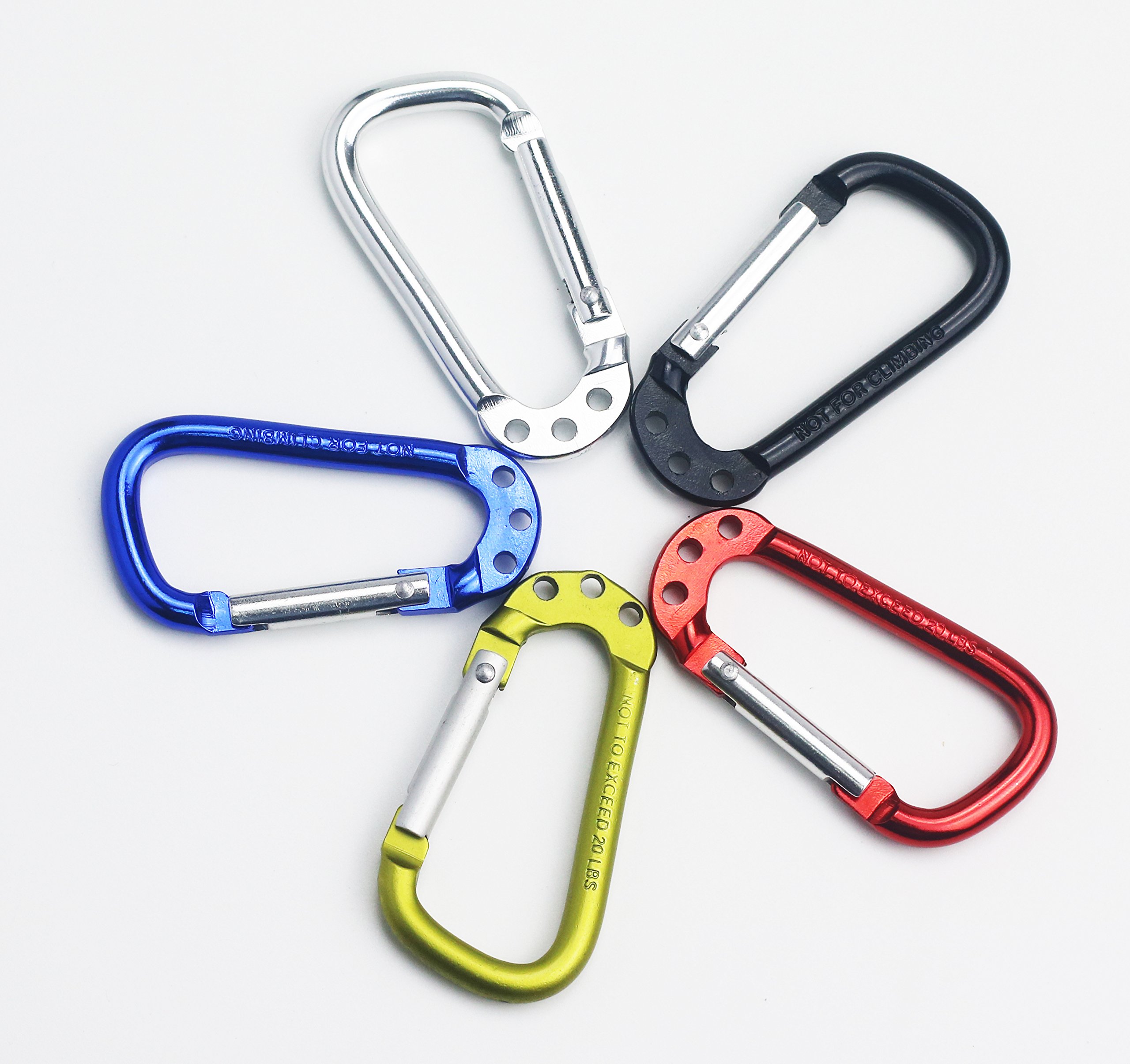 Aluminum Carabiner With Multifunction clip hook keychain, Assorted