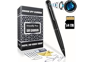SIRGAWAIN Mini Body Camera Pen 1080p & 64GB Micro SD - [Upgraded 2024] Premium Small Body Cam with HD Video or Picture Taking - Body Worn Camcorder, for Personal Civilians, Police Law Enforcement