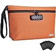MAICHENG Storage Bag with Combination Lock Large Storage Container Medicine Lock Bag Travel Cosmetic Certificates Organizer Great Christmas Gift