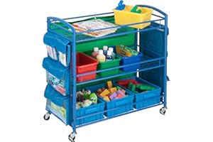 Honey-Can-Do CRT-03477 All Purpose Rolling Activity Cart, 34 by 24-Inch, Blue