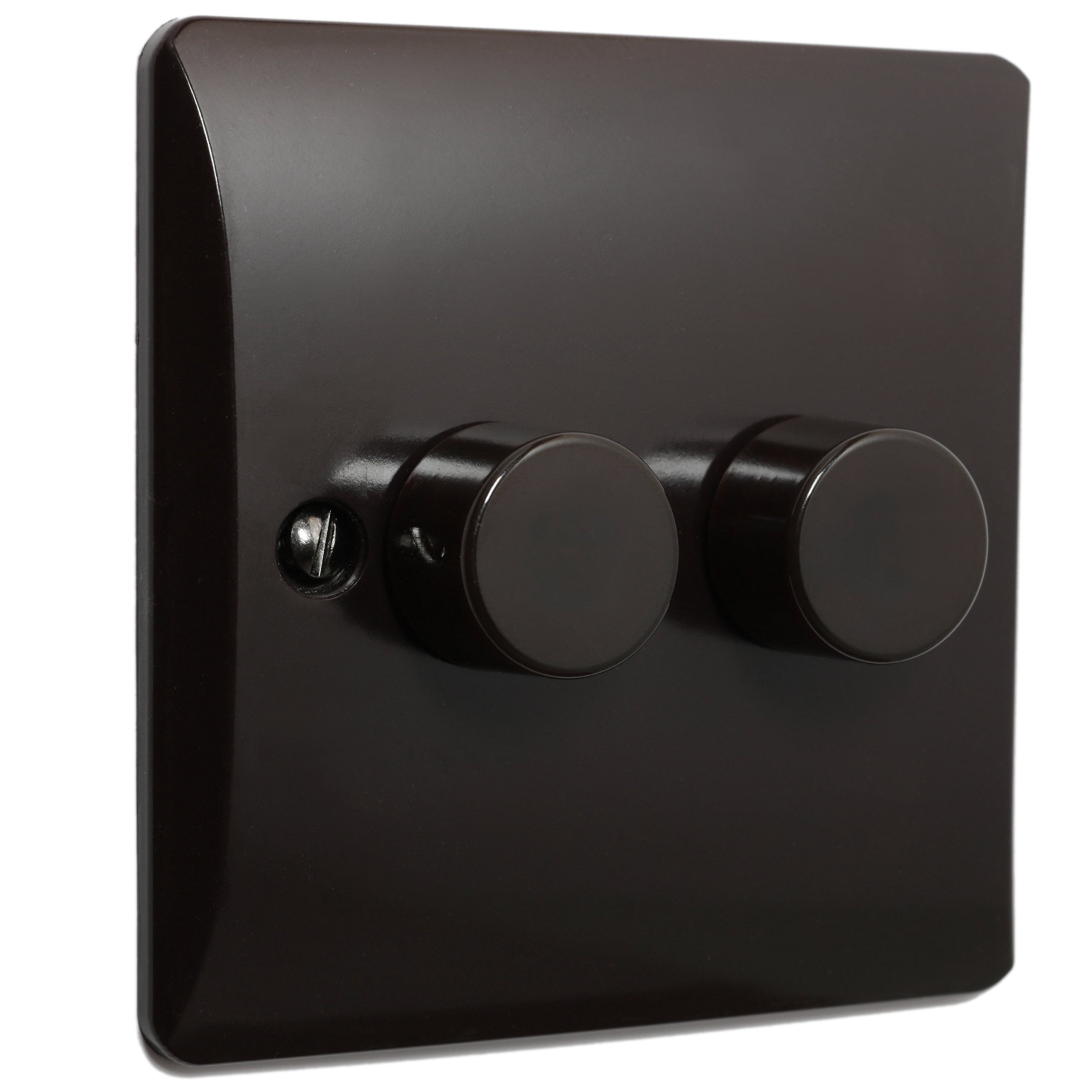 Brown Bakelite Light Dimmer Switch 2Gang by Art Deco Emporium