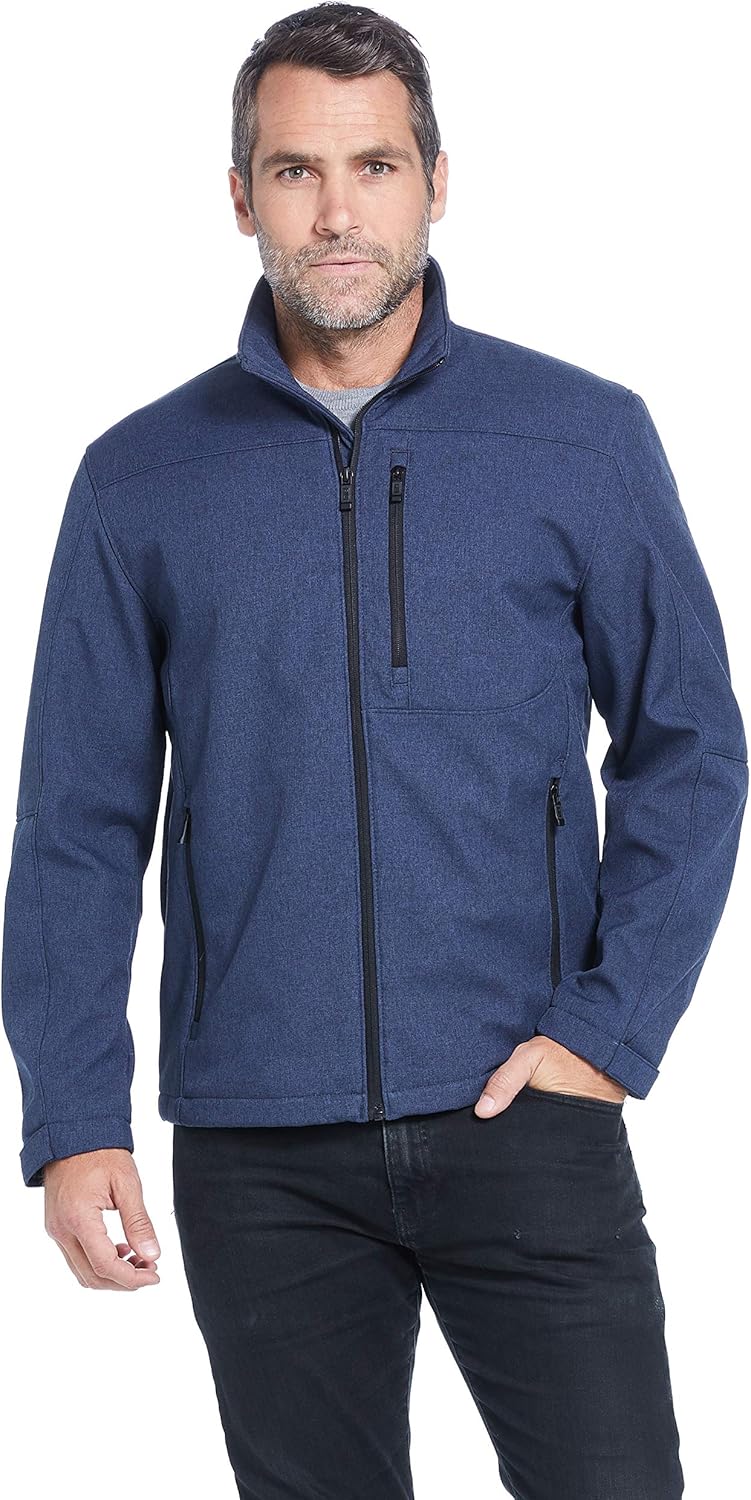 Weatherproof Men's Midweight Water and Wind Resistant Soft Shell Jacket (S-3XL) at  Men’s Clothing store