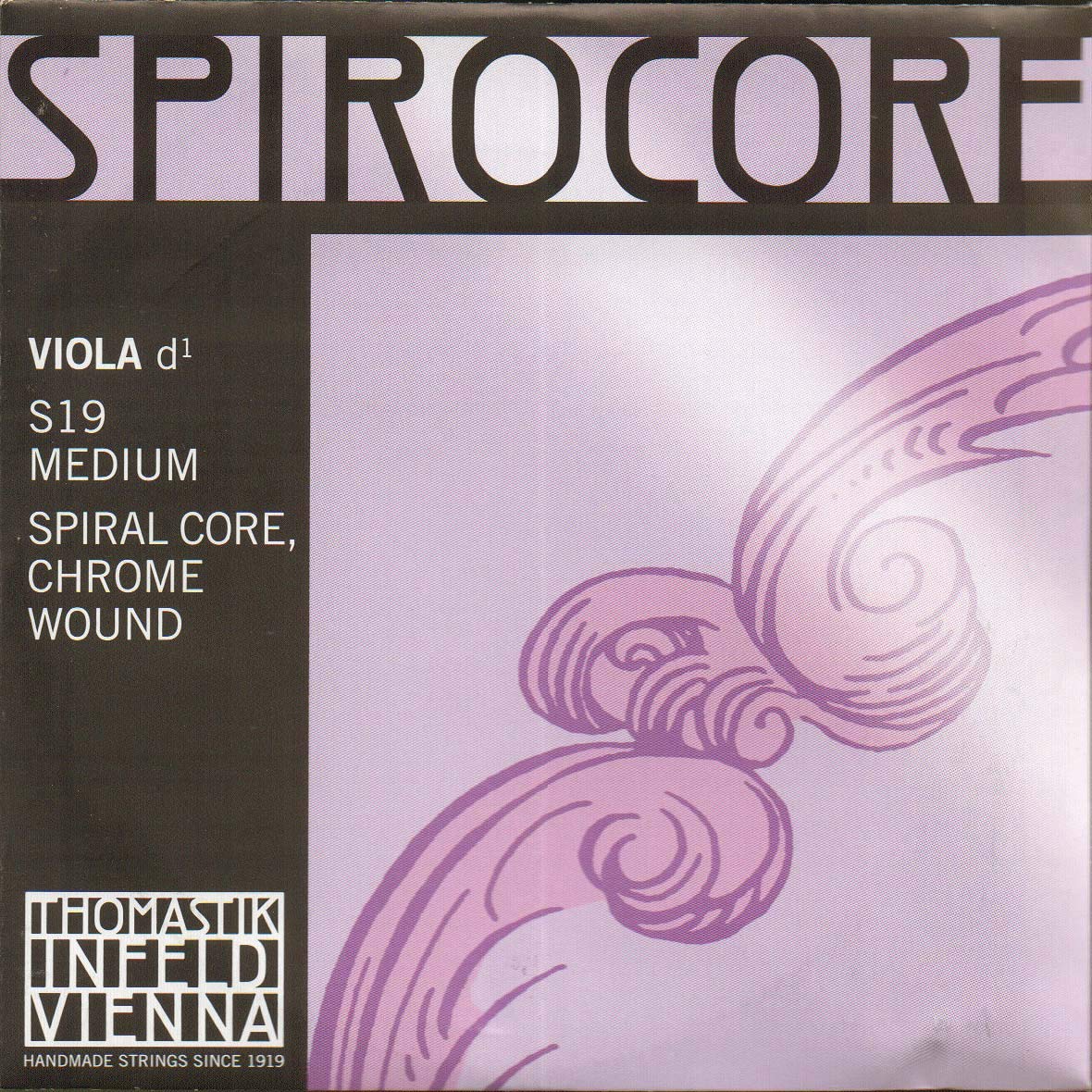 Thomastik single string for viola 4/4 Spirocore - D string spiral core wound with chrome steel, medium